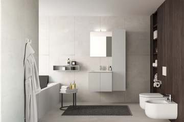 QUB09 - Single wooden vanity unit with doors with cabinets by Gruppo Geromin - view 3
